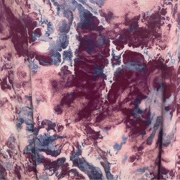 Lularoe “Emily” Long Sleeve Swing Dress Size L Pink Tie Dye - Picture 3 of 7